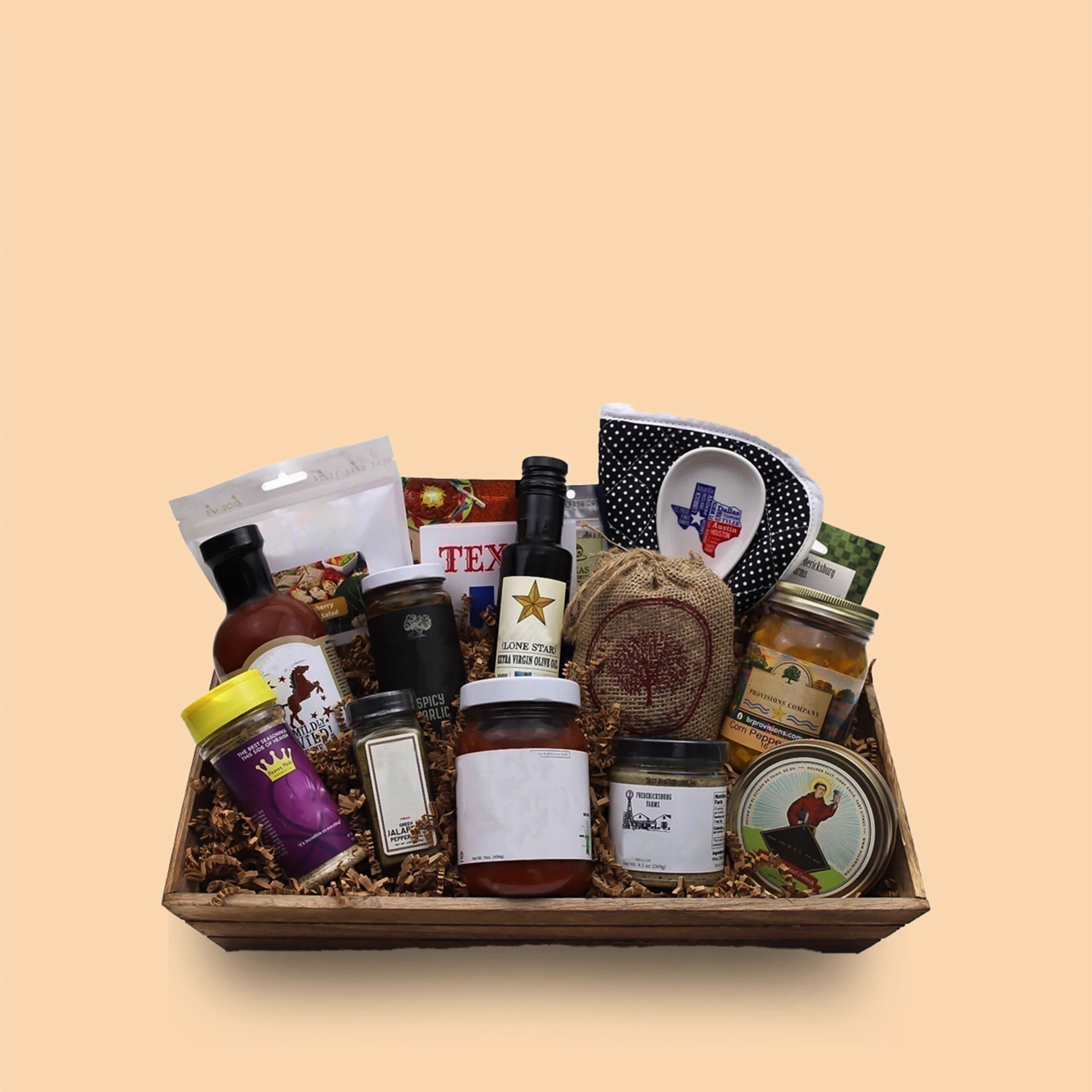 A curated Starlett Creates gift hamper of shito, spices and pantry staples
